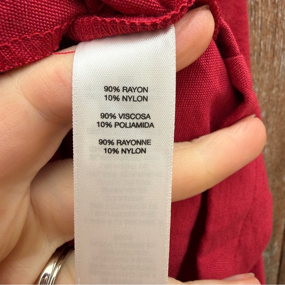 Chico's Women’s Red Lightweight Full Zip Fitted Blazer Jacket Size 1 Medium - Picture 7 of 11